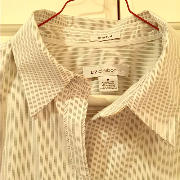 Long sleeve Liz Claiborne pin stripped blouse