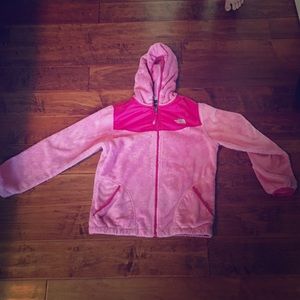 Pink Northface fleece jacket
