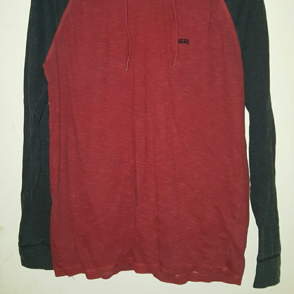 red and black vans pullover