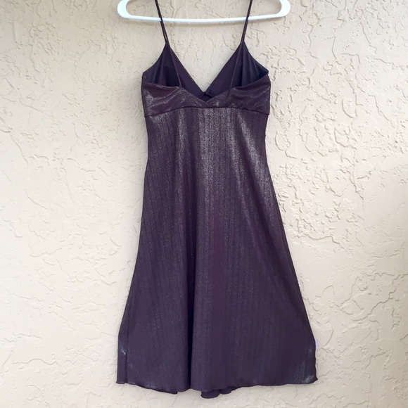Brown/gold empire waist cocktail dress - Picture 3 of 4