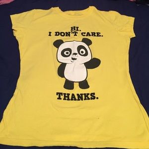 Yellow panda t-shirt