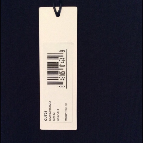 Black Draped Top Cut25 By Yigal Azrouel NWT - Picture 2 of 2