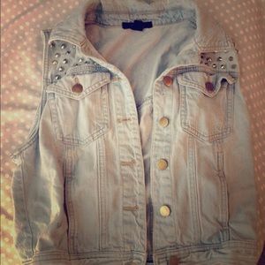 Studded forever 21 collared jacket