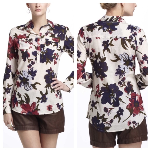 Anthropologie Tops - 🚫SOLD🚫 in bundle. Anthro "In Bloom" Buttondown