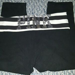 Vs pink sequined crop yoga pants