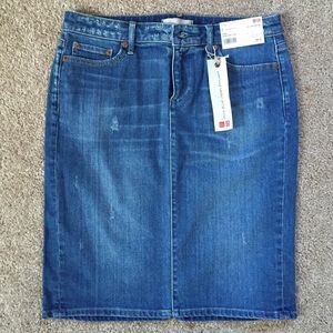 UNIQLO Denim Pencil Skirt