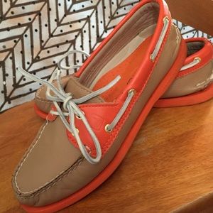 Sperry Top Siders | Unisex | Orange Khaki