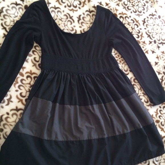 Long sleeve black dress