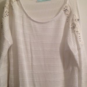 Beautiful white crochet like sweater