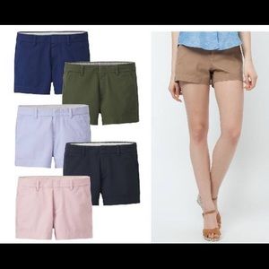 UNIQLO White Micro Chino Shorts NWT