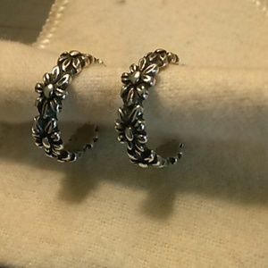 James Avery Flower Hoops