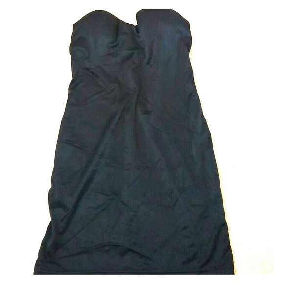 Black maidenform shape wear dress satin