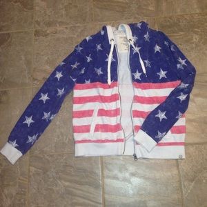LA Hearts American flag jacket