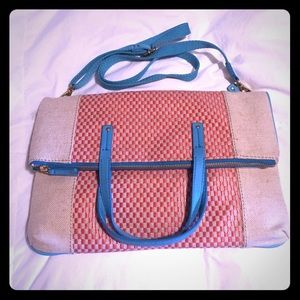 Fossil coral & turquoise cross body bag