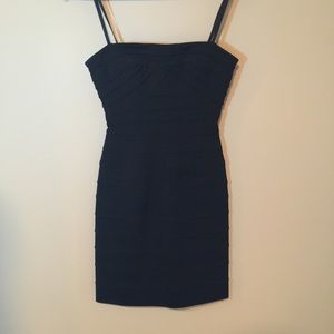BCBG Strapless Black Bodycon Cocktail Dress, Sz. 0