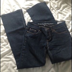 Dark wash boot cut jeans