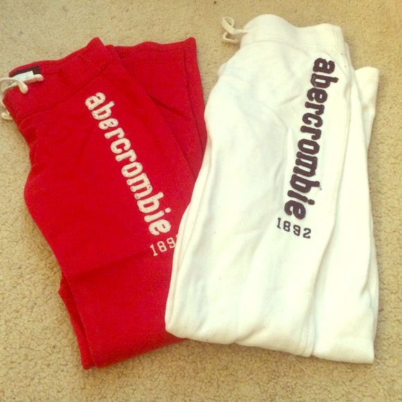 Two pairs of Abercrombie kids sweat pants
