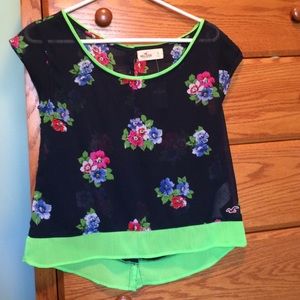 Flower print Hollister blouse. Never worn.