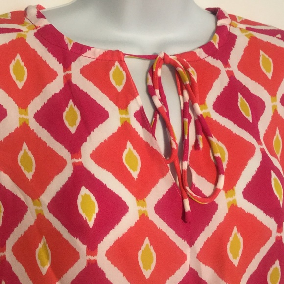 Tory Burch silk tunic top sz 2 - Picture 3 of 4