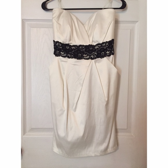 Ivory Strapless Mini Dress