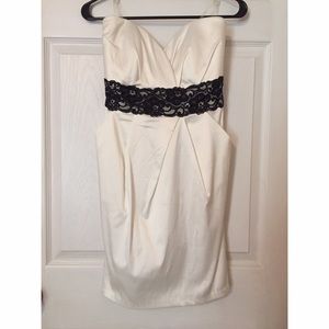 Ivory Strapless Mini Dress