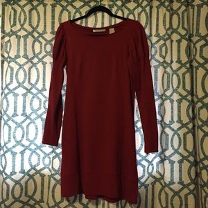 Warm red dress with pockets