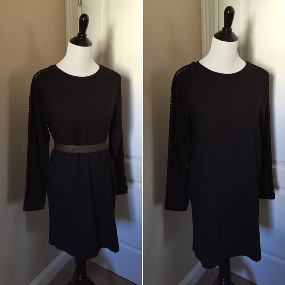 LOFT Long Sleeved Black Dress NWT