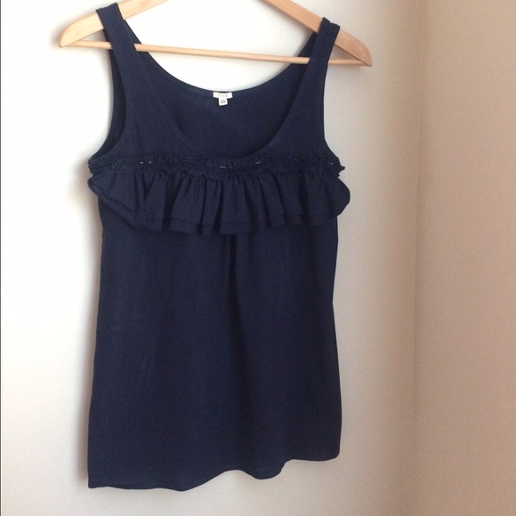 J. Crew Navy Slub Knit Tank
