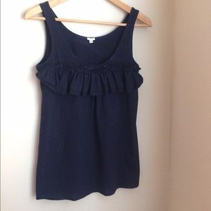 J. Crew Navy Slub Knit Tank
