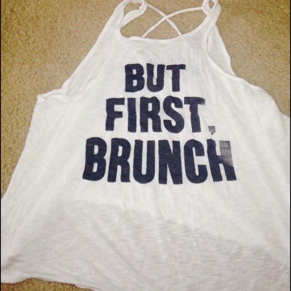 "BUT FIRST, BRUNCH" Charlotte Russe Tank Top