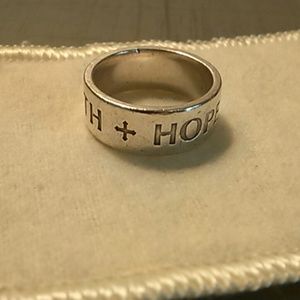 James Avery Faith Hope Love Ring size 7