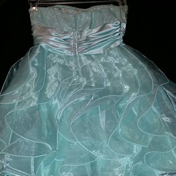 Gorgeous sequenced turquoise dress - Picture 3 of 3
