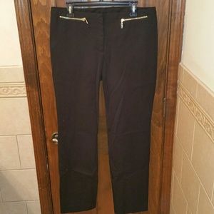 Black with gold zipper pants