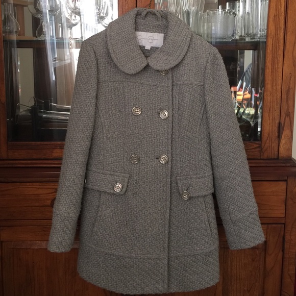 Jessica Simpson Double Breasted Asymmetrical Coat