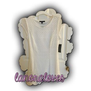 Pretty two-layered creme-white dress