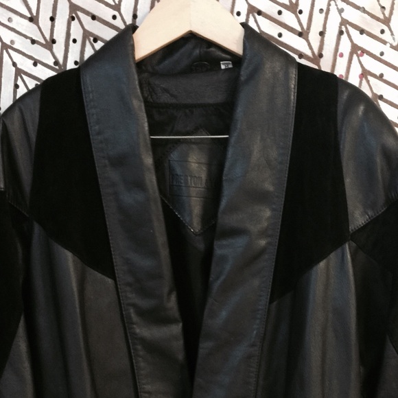 Vintage Women's Medium Leather/Suede Tall Coat