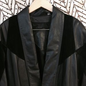 Vintage Women's Medium Leather/Suede Tall Coat