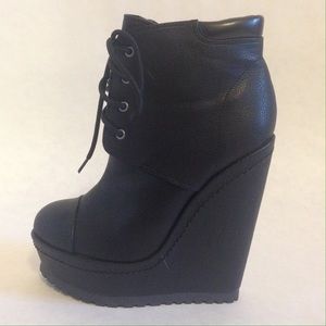 Platform Lace-Up Booties