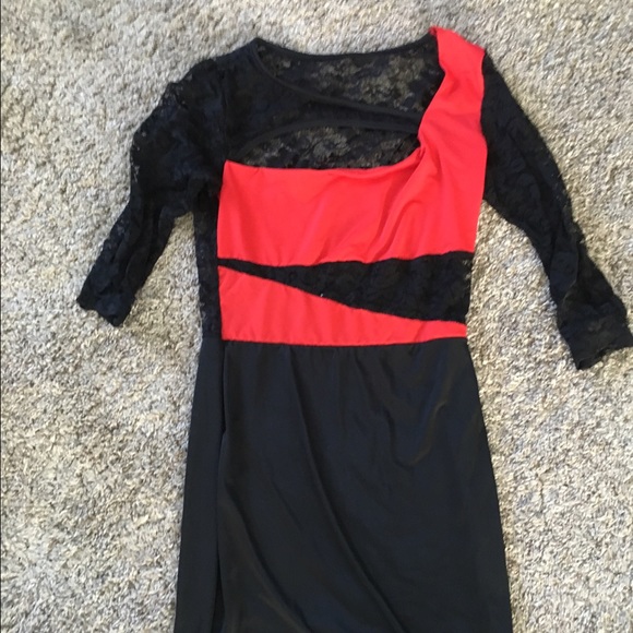 Black and red dress