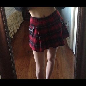 Tartan high waisted skirt