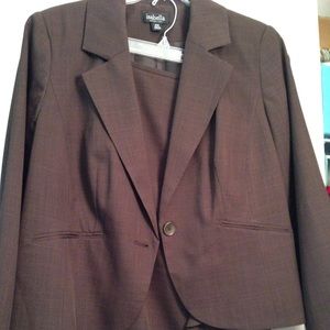 Plus Size 18 Brown Suit with Ruffle Skirt