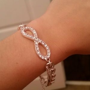 Diamond infinity bracelet