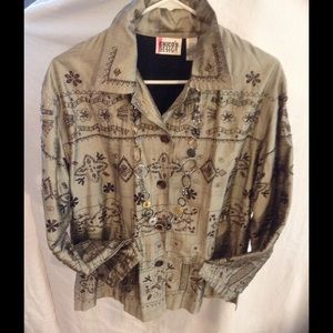Chico's Design size 1 shirt Jacket