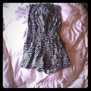 Black and white romper