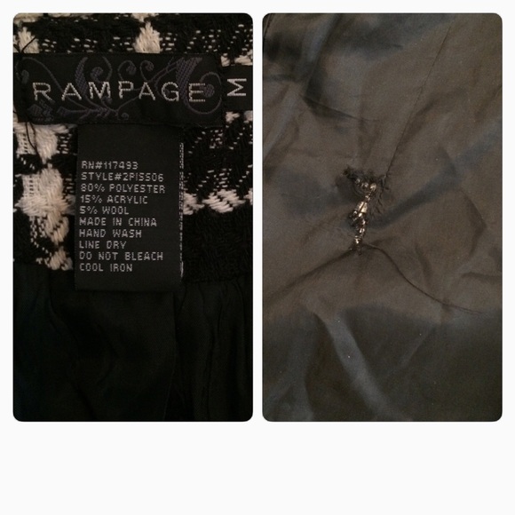 Rampage jacket/Coat black&white - Picture 3 of 4