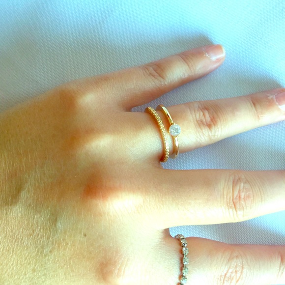 Boutique Jewelry - Gold Inspirational Dual Band Ring