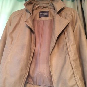 Tan leather jacket