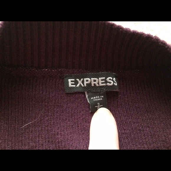 EXPRESS plum colored sweater - Picture 2 of 3