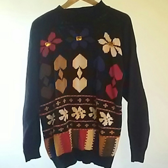 Vintage black sweater (ugly Christmas)