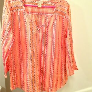 Lucky Brand Lightweight Printed Blouse